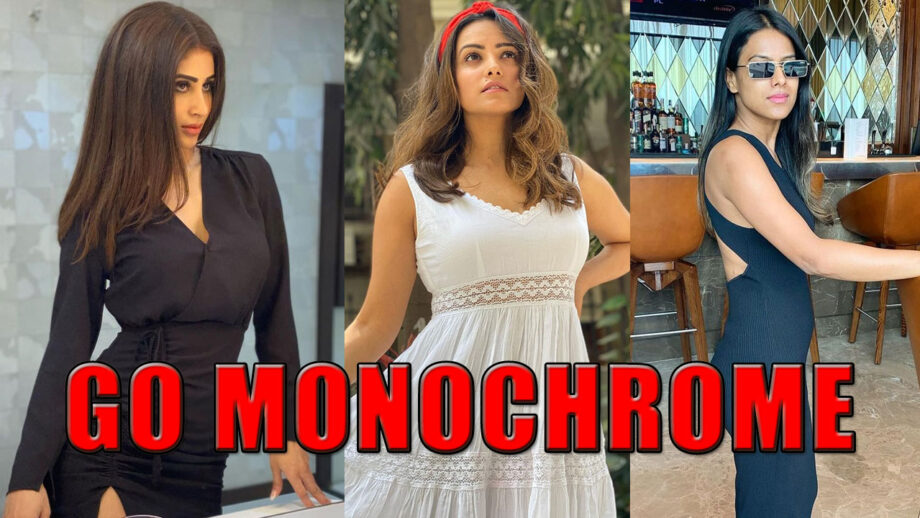 Mouni Roy, Nia Sharma, And Anita Hassanandani Go Monochrome. Click To Watch Pictures