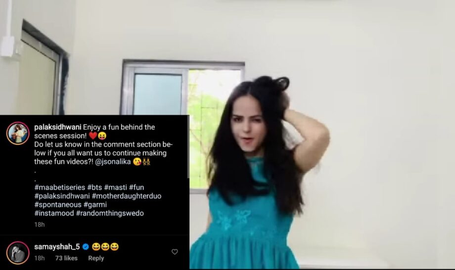 Palak Sindhwani aka Sonu shares hot dance video, Samay Shah aka Gogi loves it