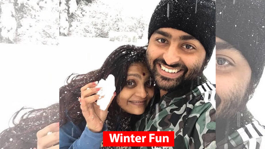 Rare unseen picture of Arijit Singh romancing wife in snow