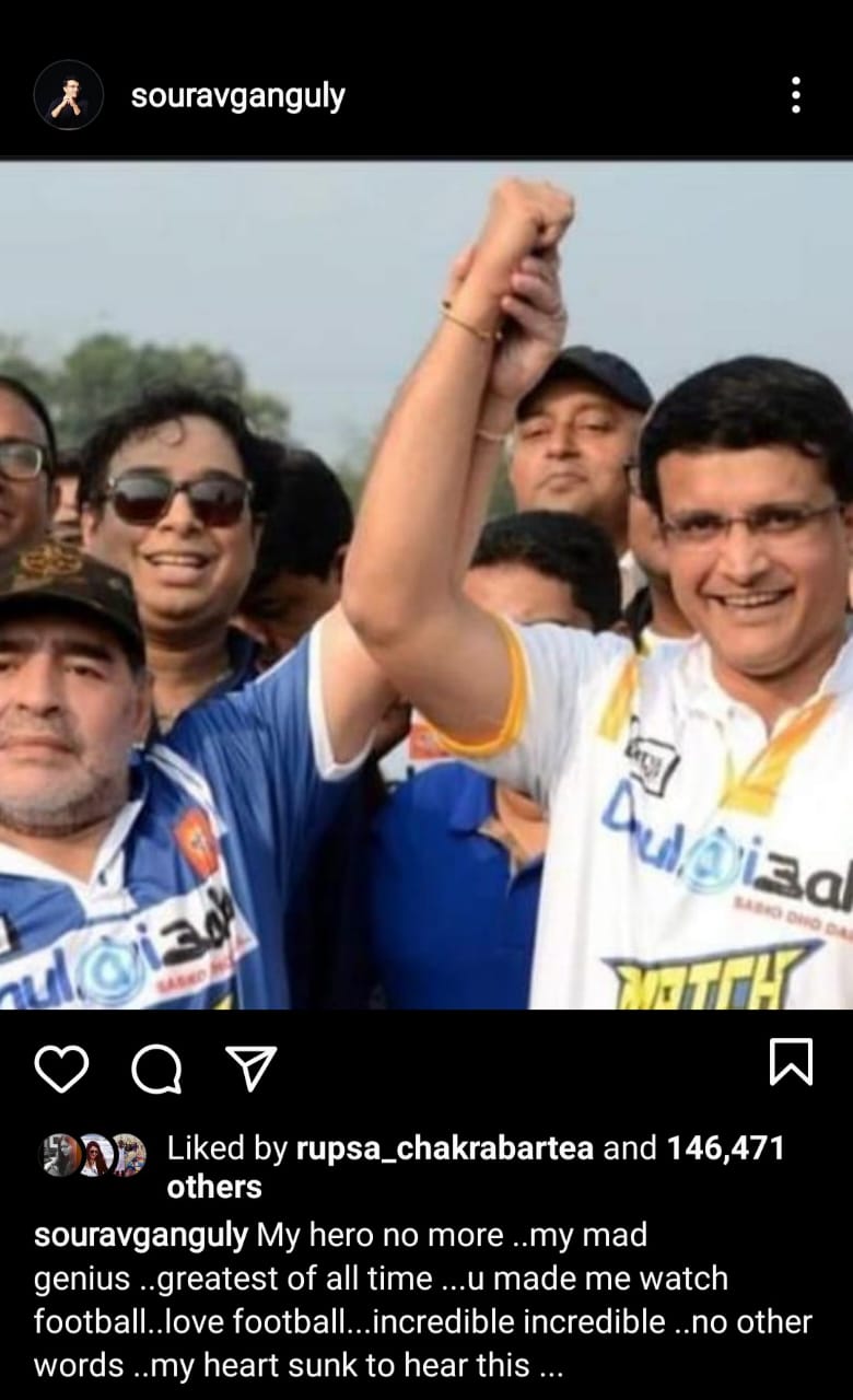 RIP Maradona: Shah Rukh Khan, Sourav Ganguly & Ranveer Singh get emotional after legendary footballer's tragic death 3