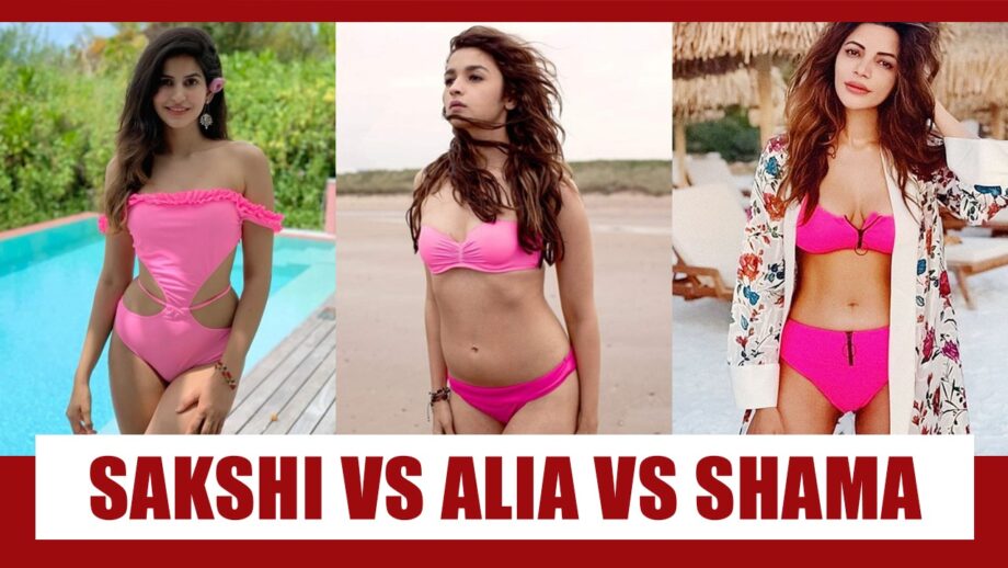 Sakshi Malik VS Alia Bhatt VS Shama Sikander: Who Dons The Pink Bikini Best?