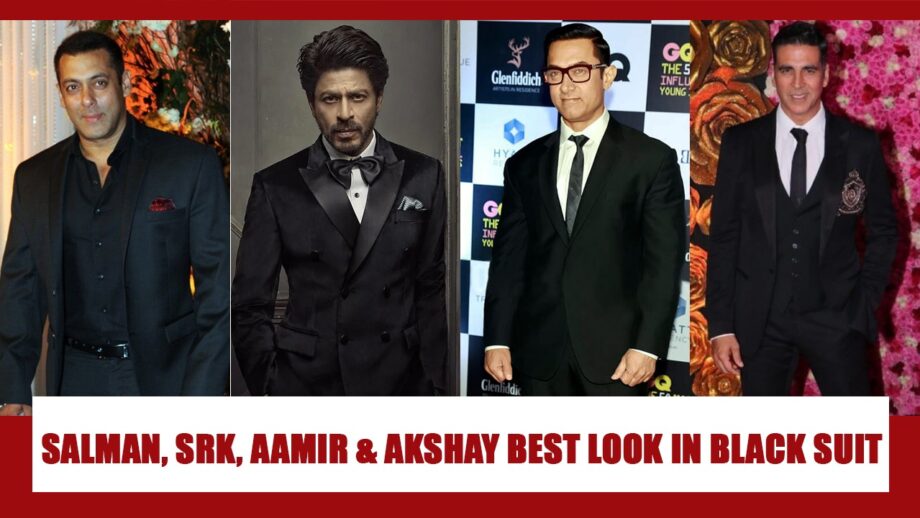 Salman Khan, Shah Rukh Khan, Aamir Khan, Akshay Kumar: Best look in black suits