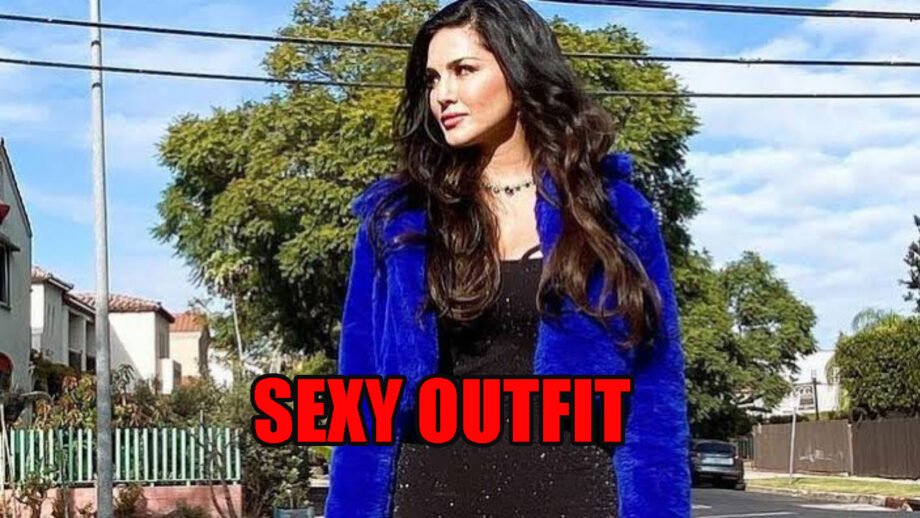 Sunny Leone's Latest Black One-Piece With Blue Jacket Looks Something To Fall For 2