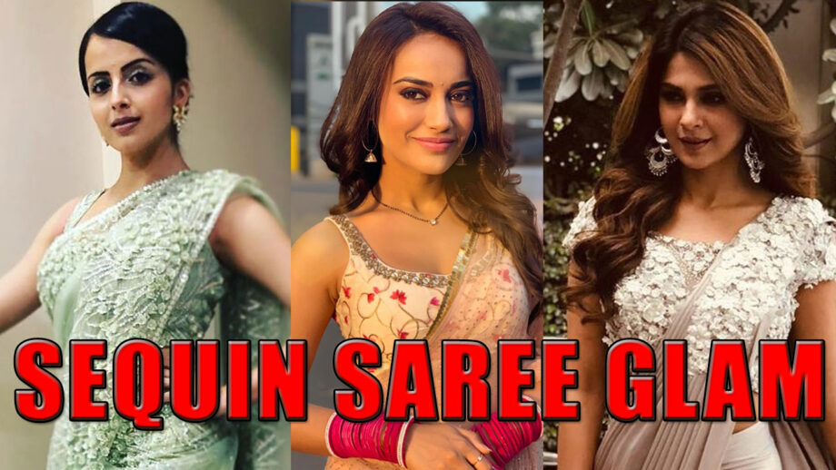 Surbhi Jyoti, Jennifer Winget And Shrenu Parikh's Glamorous Look In Sequin Saree Will Leave You Amazed