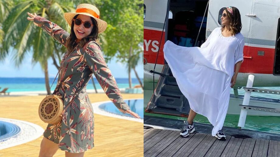 Vacation Fun: Hina Khan's special Maldives moment