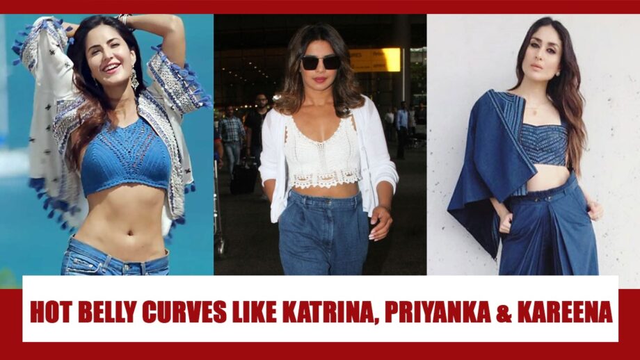 Want hot belly curves like Katrina Kaif, Priyanka Chopra and Kareena Kapoor? Take inspiration from photos below