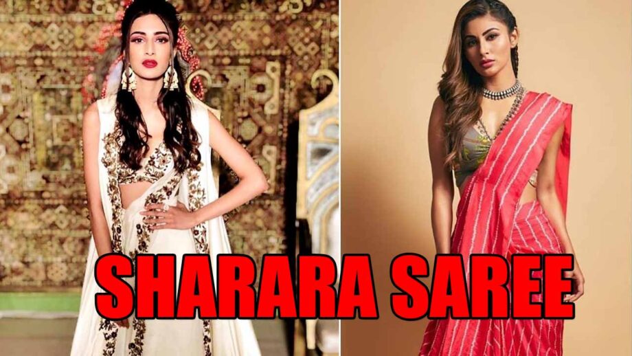 Want To Look Gorgeous In Sharara Saree: Take Some Tips From Erica Fernandes And Mouni Roy