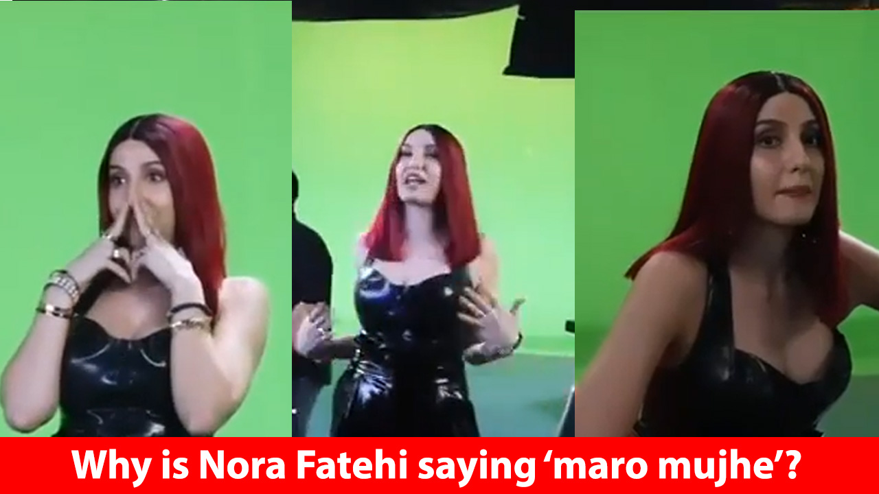 Why is Bollywood dance diva Nora Fatehi saying 'maro mujhe'? | IWMBuzz