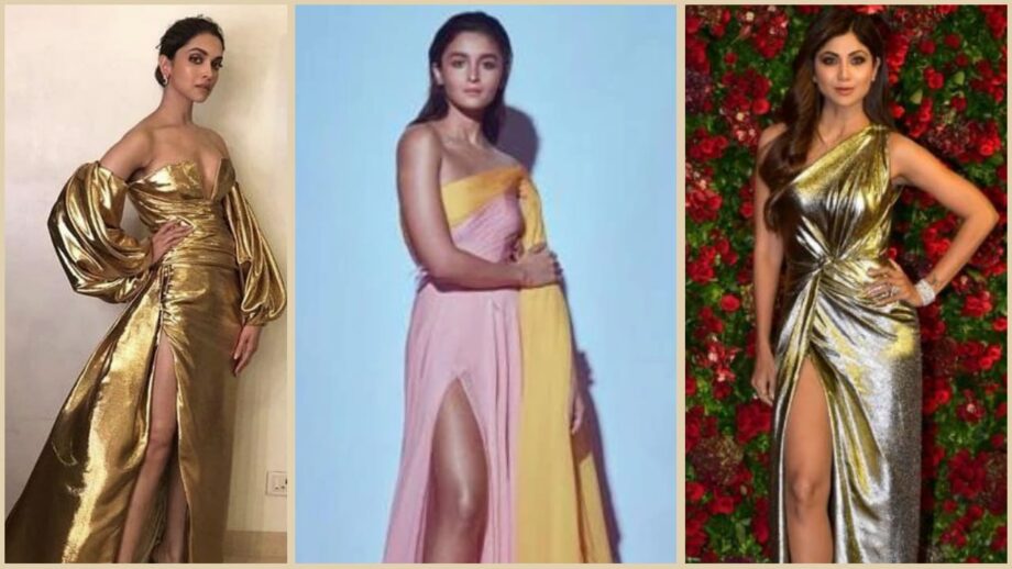 Alia Bhatt, Deepika Padukone And Shilpa Shetty: Best Of Thigh-High Slit Gowns