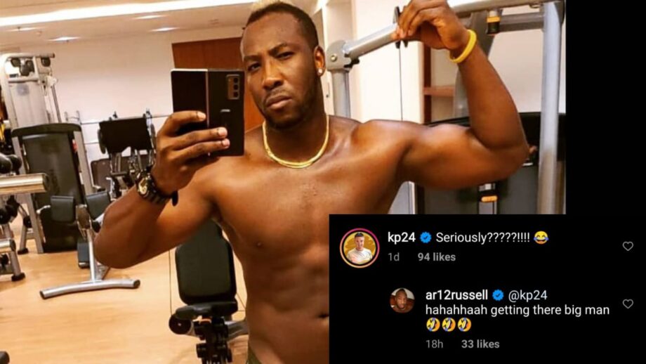 Andre Russell shares hot photo flaunting his muscles, Kevin Pietersen drops a cheeky reply