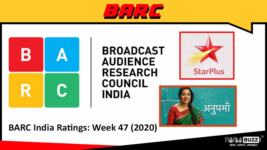 BARC India Ratings: Week 47 (2020); Anupamaa and STAR Plus on top