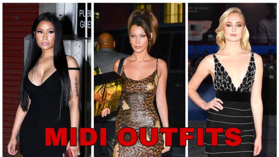 Bella Hadid, Sophie Turner And Nicki Minaj's Midi Outfits Giving Us Major Autumn Style Inspiration