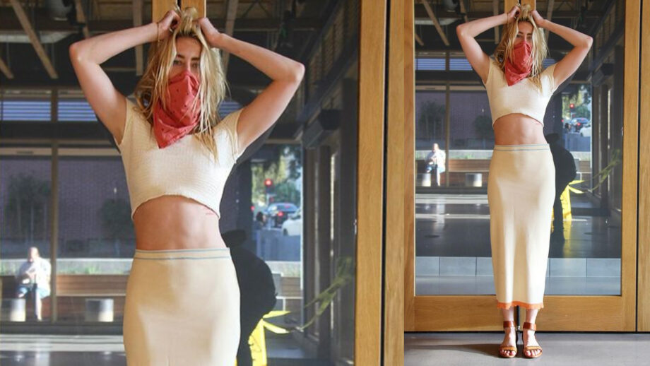 Crop Top With Sandal: A Perfect Amber Heard Combination 1