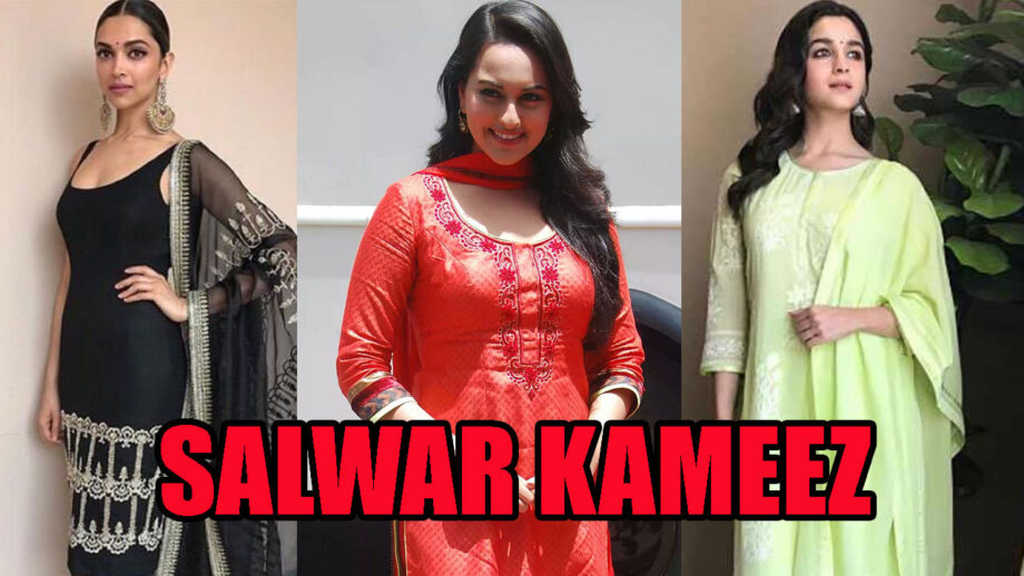 Deepika Padukone, Sonakshi Sinha, And Alia Bhatt: Top Hottest Actresses In Salwar Suit 6