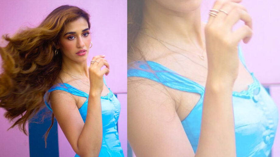 Disha Patani sets internet on fire with her hot blue sleeveless outfit avatar