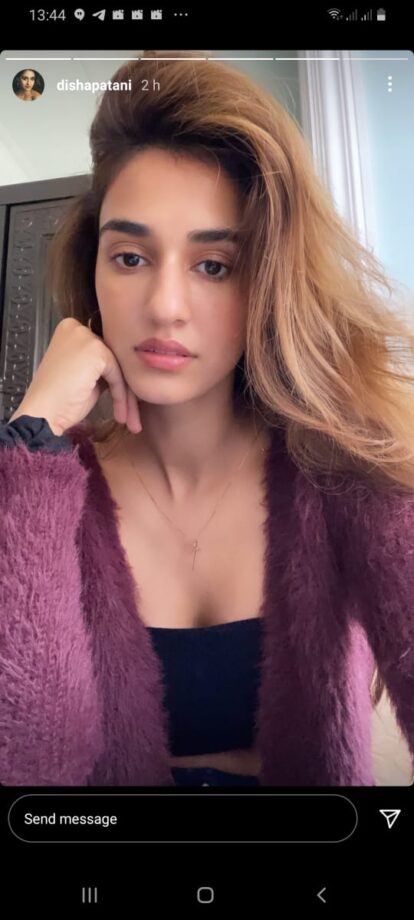 Disha Patani's latest private hot selfie in purple is the attractive thing on internet today 791696