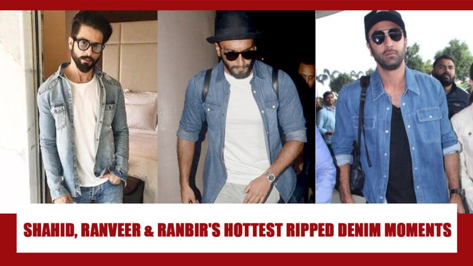 Fashion Goals: Shahid Kapoor, Ranveer Singh and Ranbir Kapoor's most fashionable moments in ripped denim jeans 3