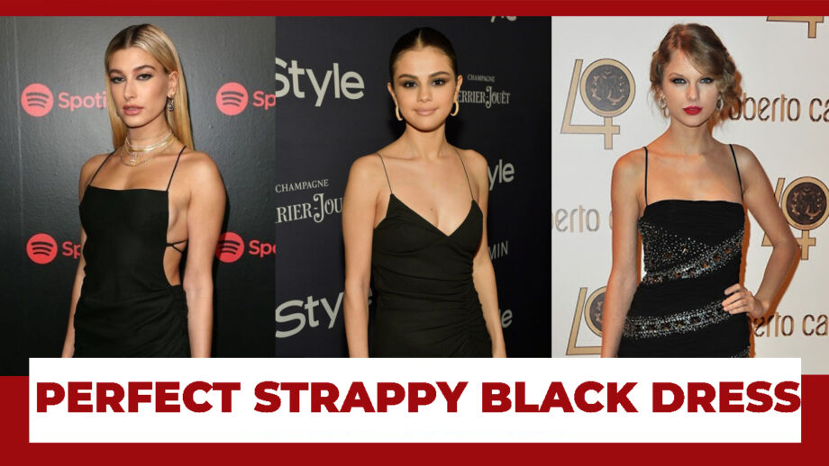 Hailey Bieber To Taylor Swift: 3 Celebrities Who Showed Us How To Style Perfect Strappy Black Dresses