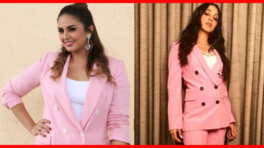 Huma Qureshi Or Kiara Advani: Who Won the Fans With Their Hottest Light Pink Pantsuit? 4