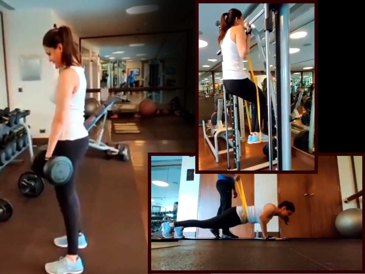 [IN PICS] Rashmika Mandanna And Kajal Aggarwal Look Sensuous In Gym Wear 5
