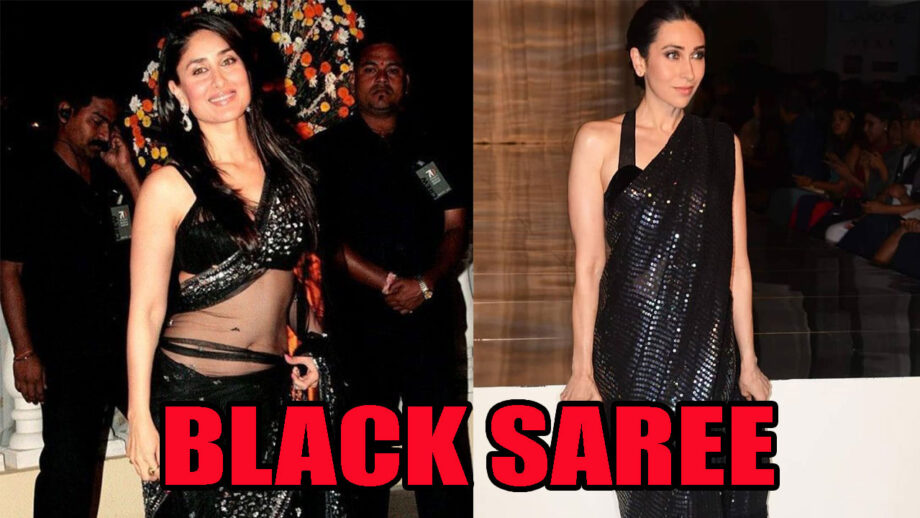 Kareena Kapoor Or Karisma Kapoor: The Hottest Queen Of Black Saree? 4