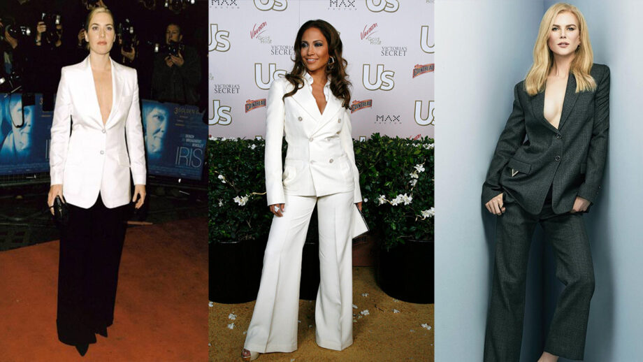 Kate Winslet, Jennifer Lopez, Nicole Kidman: Who Has The Sexiest Look In Only Blazer & Nothing Else?