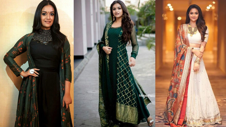 Keerthy Suresh's Sexiest Looks In Ethnic Wear