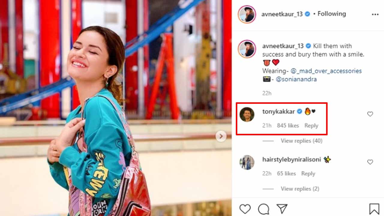 Kill them with success and bury them with a smile: Avneet Kaur shares pretty picture, Tony Kakkar loves it