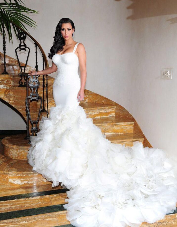 Kim Kardashian Or Alexandra Daddario: Who Flaunts Better In Netted Ruffle Gown? - 1