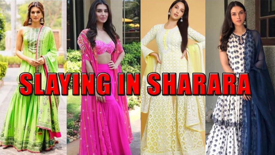 Kriti Sanon, Nora Fatehi, Aditi Rao Hydari, Tara Sutaria: Times When Actresses Slayed In Sharara: Have A Look 4