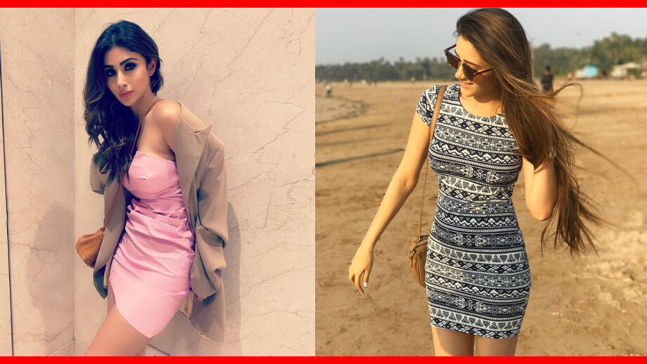 Mouni Roy Or Hiba Nawab: Who Looks Hottest In Over The Knee One-Piece Outfit? 1