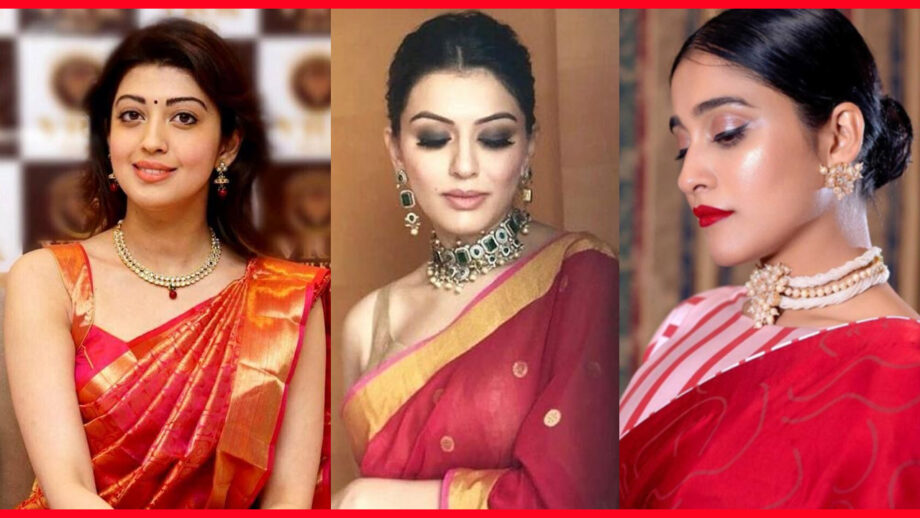 Pranitha Subhash, Hansika Motwani To Regina Cassandra: 5 Actresses Who Looked Super Hot In Red Saree