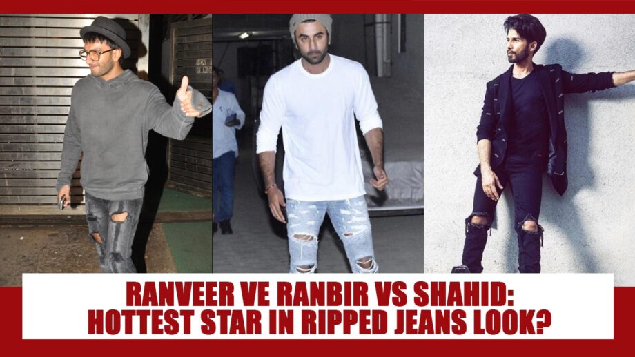 Ranveer Singh Vs Ranbir Kapoor Vs Shahid Kapoor:  The HOTTEST B-Town star in ripped denim jeans look?