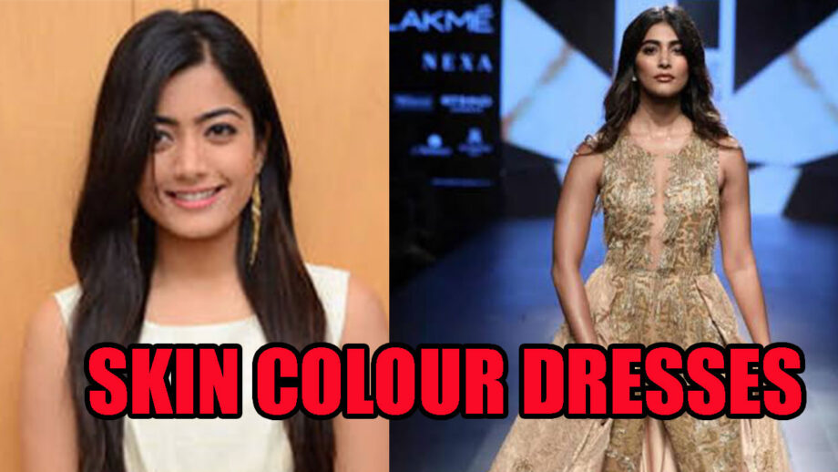 Rashmika Mandanna and Pooja Hegde: What Is It With Stars And Skin Coloured Dresses?