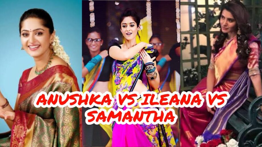 Real Saree Queen: Samantha Akkineni Vs Anushka Shetty Vs Ileana D'Cruz: Who Looks Best In Embellished Designer Saree? 1