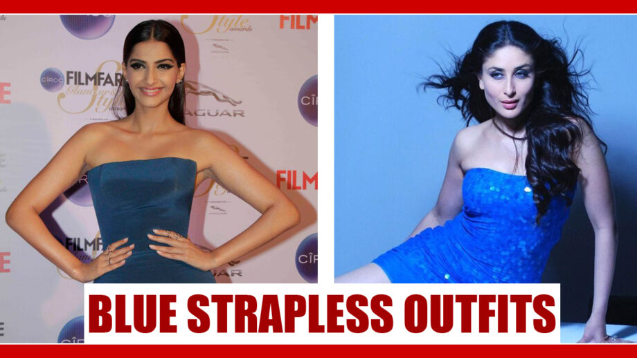 Sonam Kapoor or Kareena Kapoor: Who Has the Hottest Looks in Strapless Blue Outfits? 5