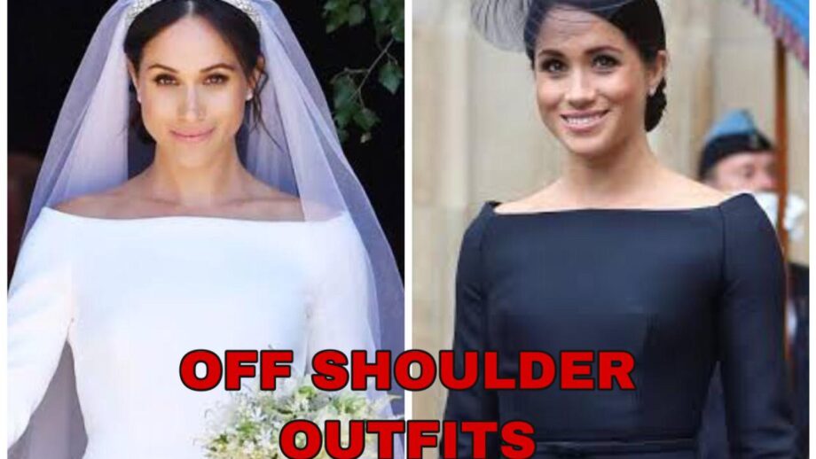 Take Cues From Meghan Markle As She Flaunts Her Beauty In Off Shoulder Outfits
