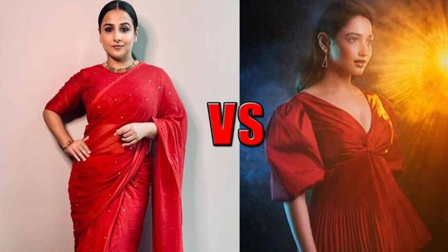 Vidya Balan In Red Saree Or Tamannaah Bhatia In Red Dress: Who Looks Super-Hot In Their Latest Dress?