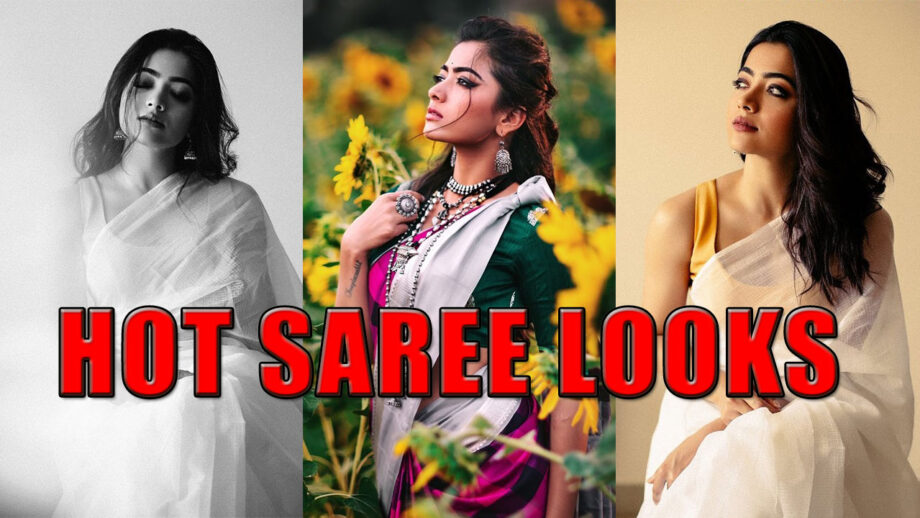 Watch Crush Of India Rashmika Mandanna Posts Hottest Pictures In Saree