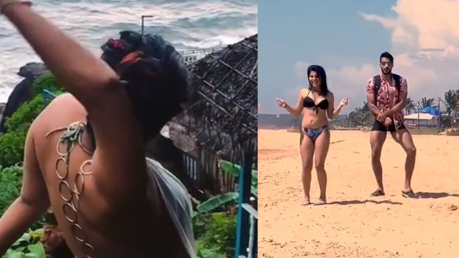 Watch Video: Taarak Mehta Ka Ooltah Chashmah Nidhi Bhanushali sets the sand on fire with her latest hot bikini avatar