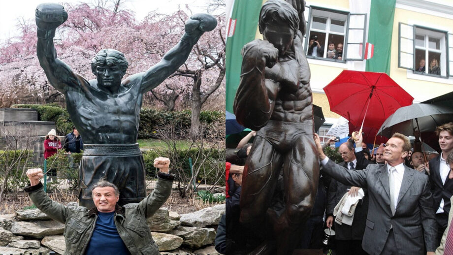 Arnold Schwarzenegger To Sylvester Stallone: Have a Look At The Legends Pose With Their Statues
