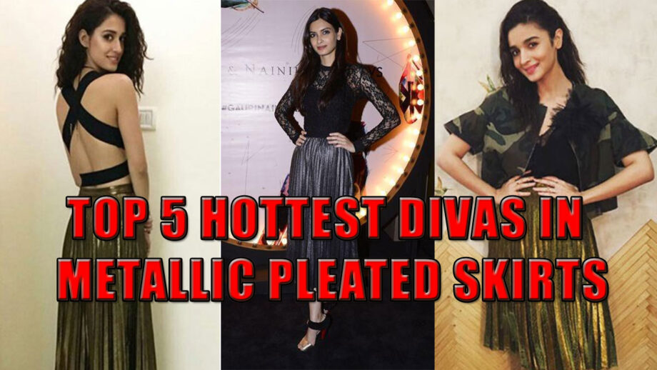 Deepika Padukone, Alia Bhatt, Disha Patani, Shruti Haasan, Diana Penty: Top 5 Hottest Divas Who Shone In Metallic Pleated Skirts 5