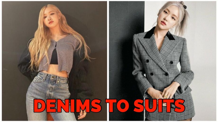 Denims To Powersuits: Blackpink's Rose Doesn't Miss On Impressing In Any Outfits 293355