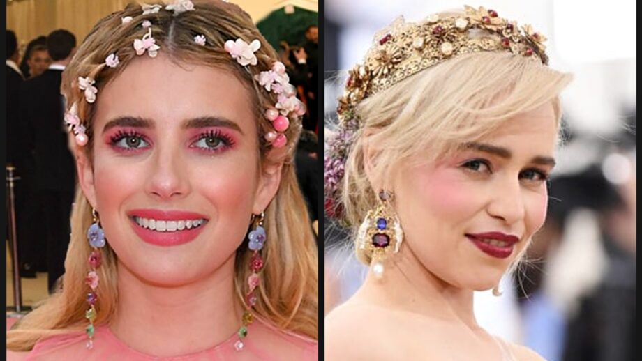 Emma Roberts To Emilia Clarke: Floral Hairstyle On Red Carpet 304955
