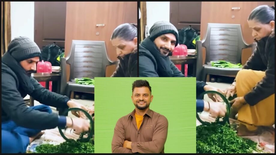 Family Time: Harbhajan Singh helps his granny with kitchen work, Suresh Raina loves it