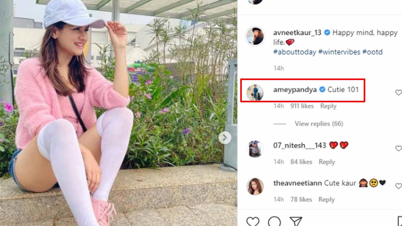 Happy Mind Happy Life: Avneet Kaur shares cute pictures in pink outfit, Amey Pandya comments 'cutie'