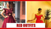 Helly Shah Or Aalisha Panwar: Which TV Diva Donned The Similar Red Outfit Look Better? 2