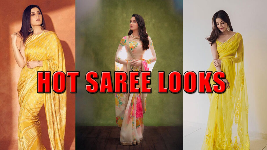 Kajal Aggarwal, Rashi Khanna, Nora Fatehi: Take Cues From These Hottest Celebrities On How To Style Your Saree Like A Celebrity 300744