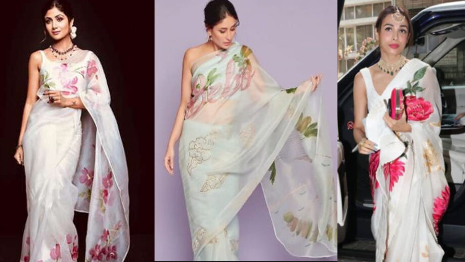 Kareena Kapoor, Malaika Arora Or Shilpa Shetty: Which Hot Diva Had The Hottest Looks In White Organza Saree? 3
