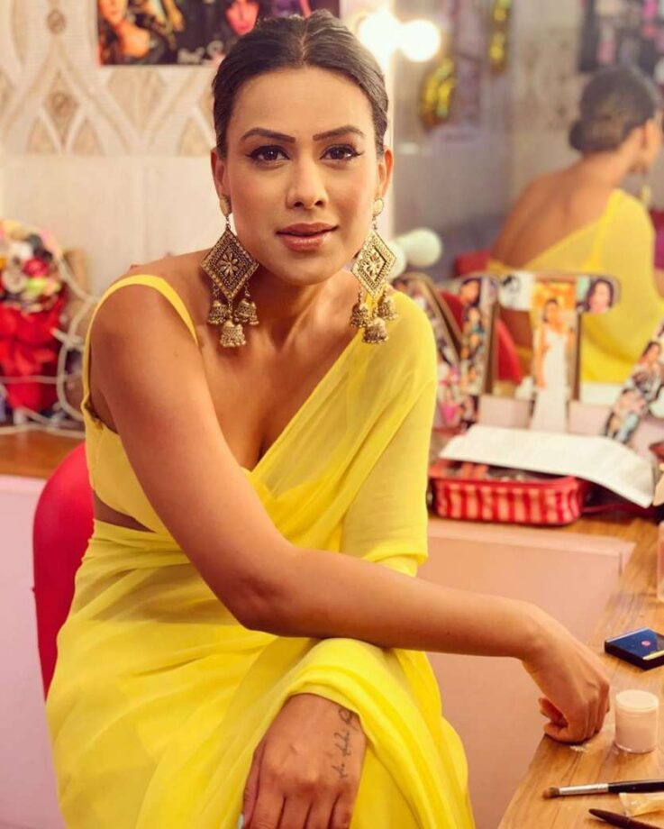 Nia Sharma Looks Insanely Hot In Sarees: Take A Look - 0